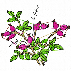 Flowers And Tree Embroidery Design 2